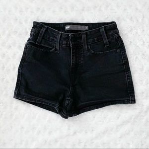 LEVIS faded black denim shorts